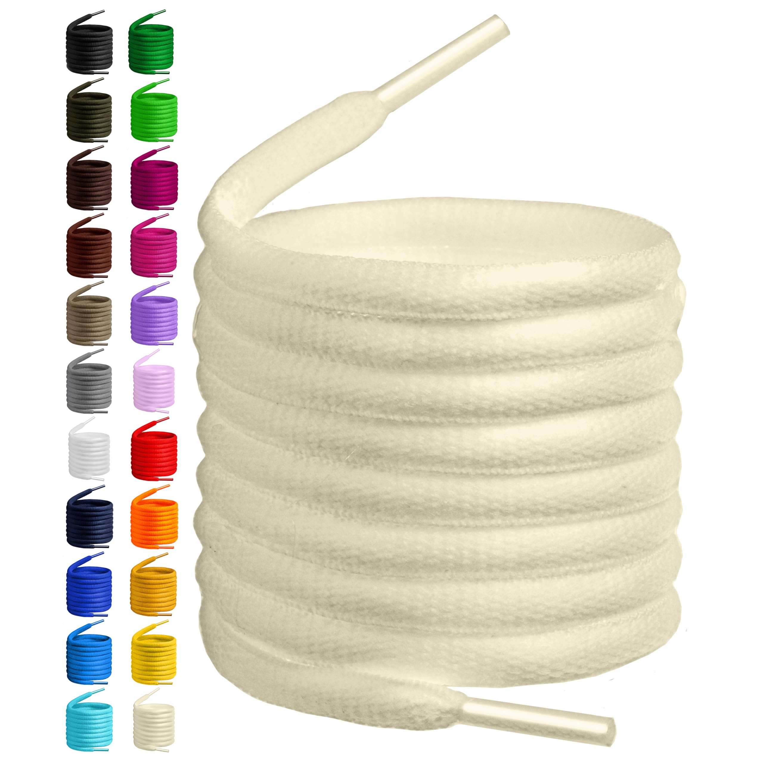 Beige Wide Block Colorful Flat Shoe Colorful Shoe Laces Fashion Canvas Shoe Laces Sneakers