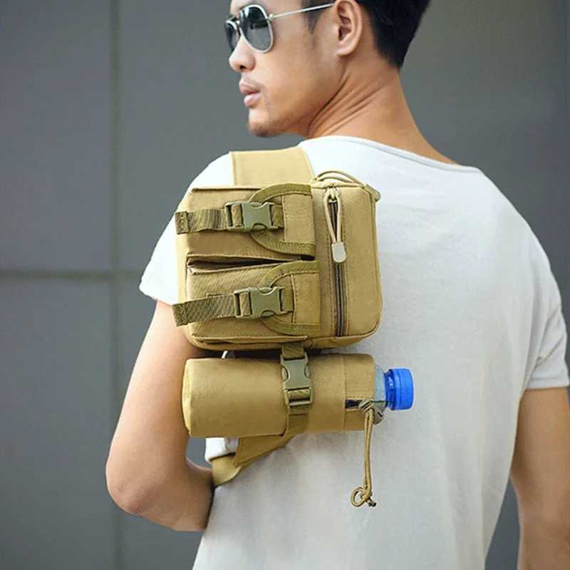 2024 New Waist Pack Tactical Nylon Hiking Water Bottle Phone Bag Outdoor Sports Hunting Climbing Camp Belt BagXJ240720
