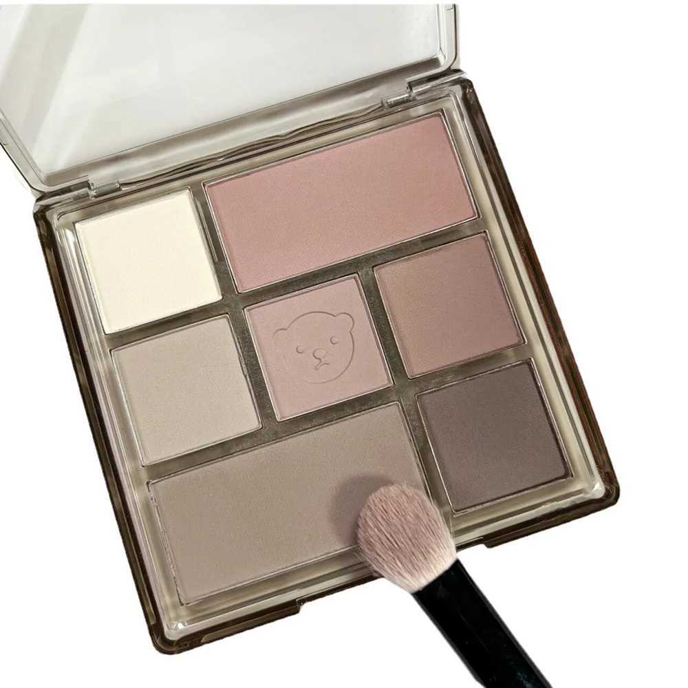 New 7Color Eye Shadow Tray Low Saturation Palette Full Matte Korean Eye Makeup Pigment Eyeshadow Tray Lasting Eye Makeup Palette zxx240720