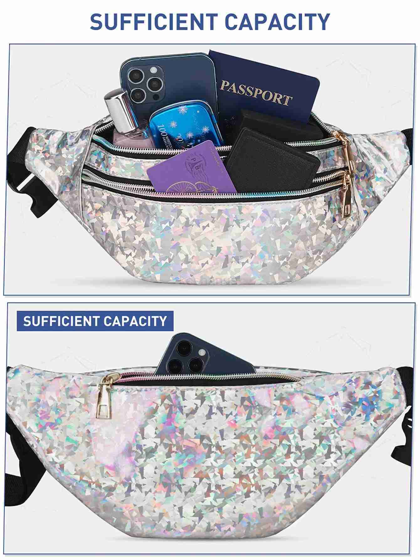 Laser Fanny Pack Belt Bag for Women Cross Body Fanny Packs for Women Crossbody Bags small Waist Bag Fashion Waist Pack Bum BagXJ240720