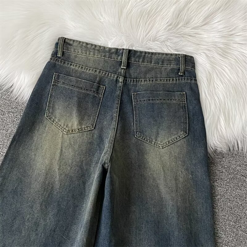 Designer Men's Hiking Jeans - Ripped Hip Hop High Street Fashion Brand, Cotton Blend, Close-fitting Motorcycle Embroidery Pants