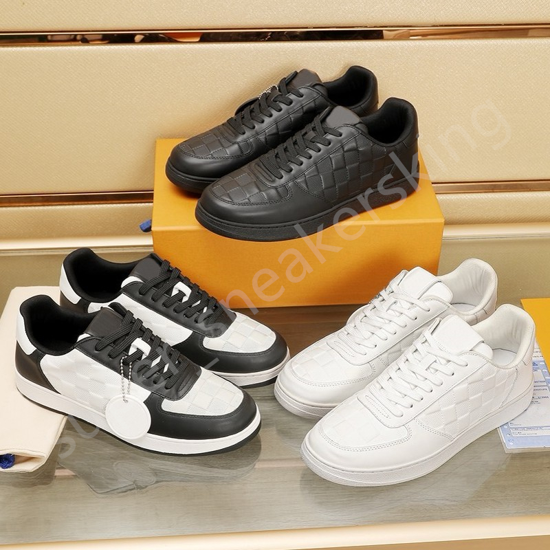 Designer Shoes Italy Fashion Men Rivoli Sneakers Classic Trainers Mesh Leather Checked Elasticd Band Low Tops Simple Outdoor Casuals Athletic Shoes