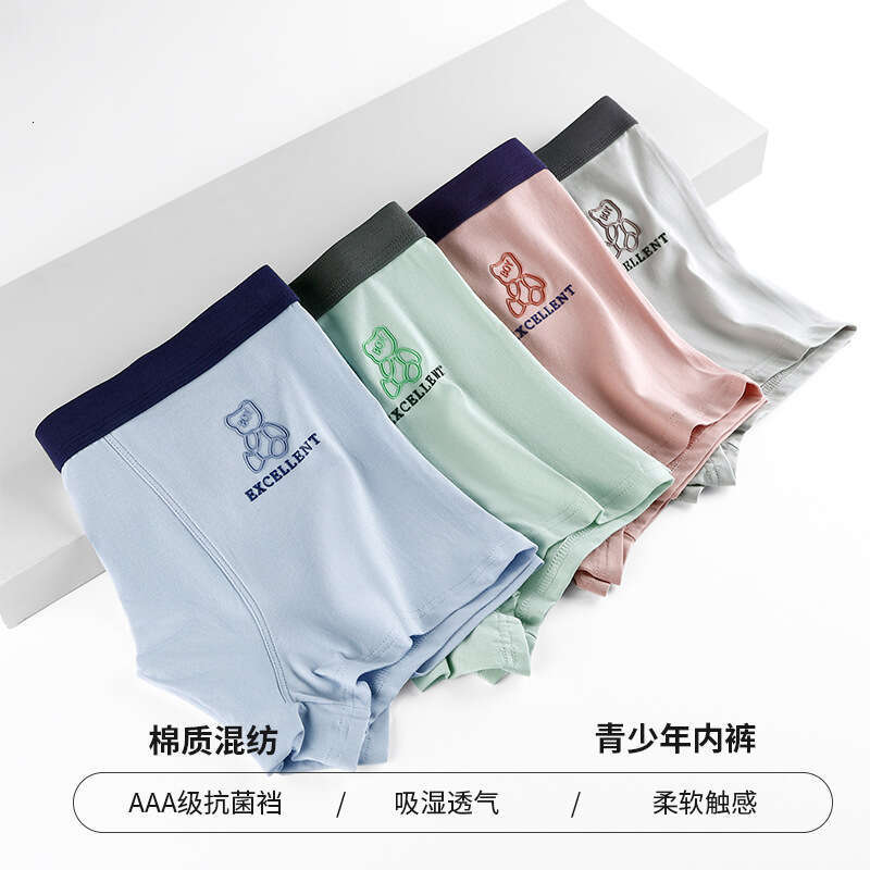 Skin Friendly Printed Men's Adolescent Developmental Period Underwear, Male Student Underwear Underwear Mens Underwear Mutande Boxers Panties Box