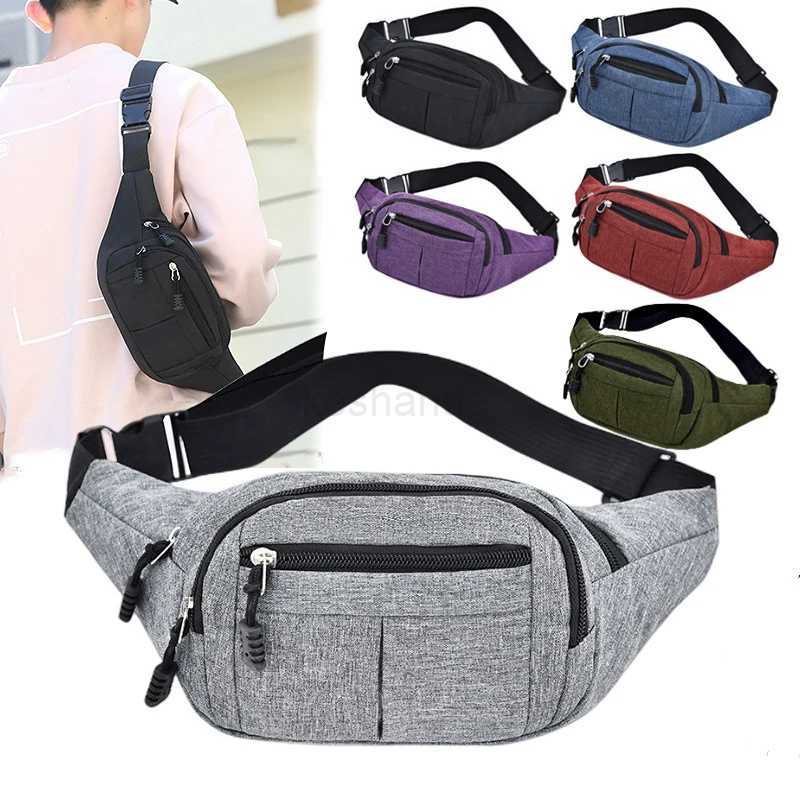Fashion Men Women Waist Bag Casual Fanny Pack Purse Large Phone Belt Bag Pouch Canvas Outdoor Travel Phone Bag Banana Hip BagsXJ240720