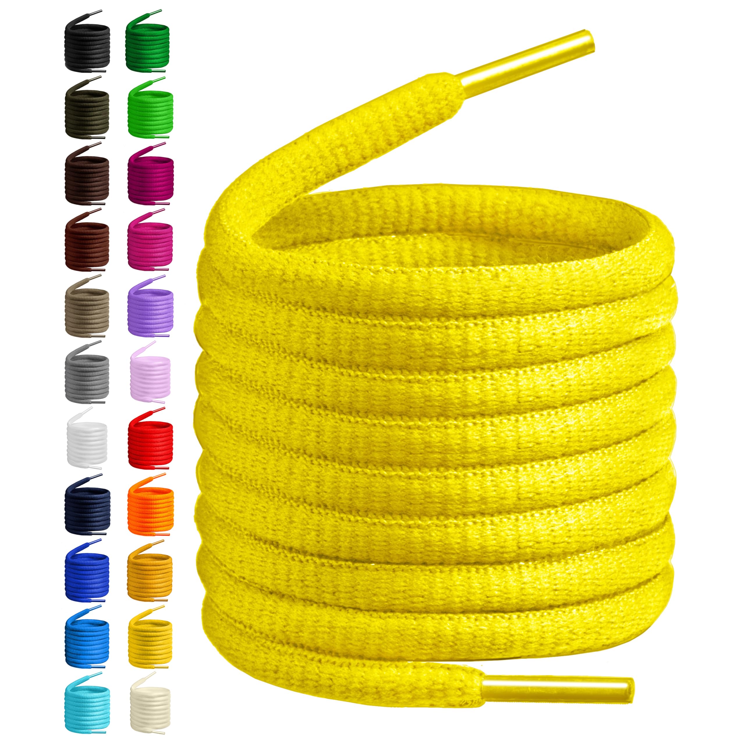 Sneakers with flat laces sports yellow laces sports shoes boots,multiple lengths and colors