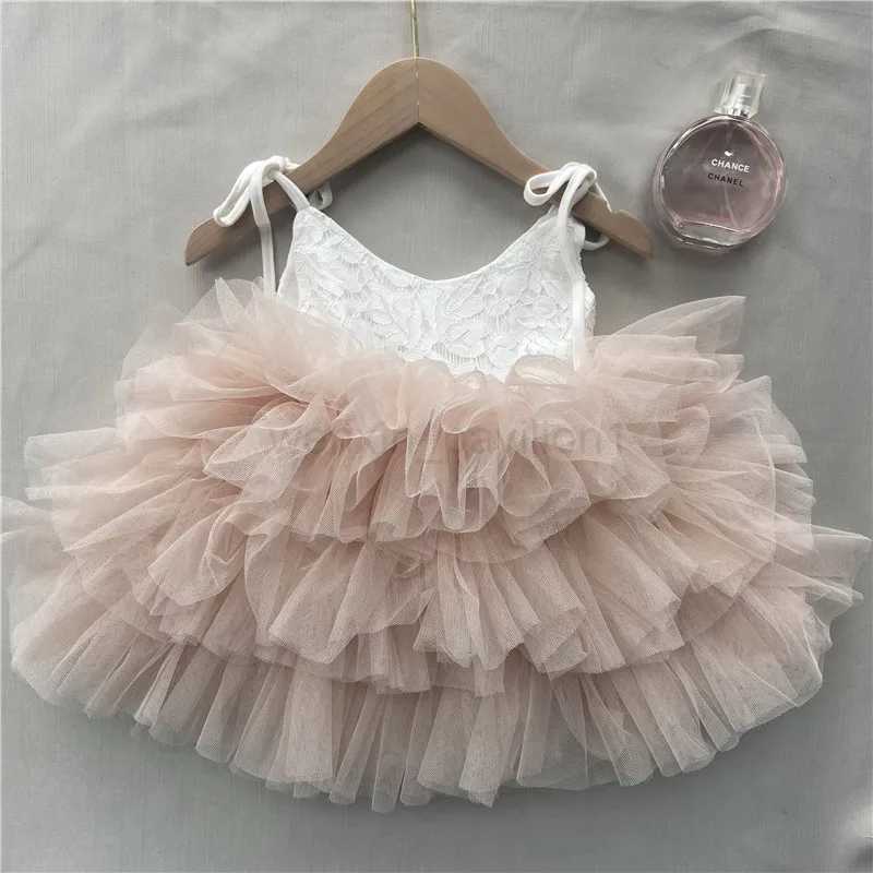Toddler Girls Lace Tutu Dress for Kids Lovely Layers Lolita Costume Fashion Baby Birthday Party Gown Boutique WearXJ240720