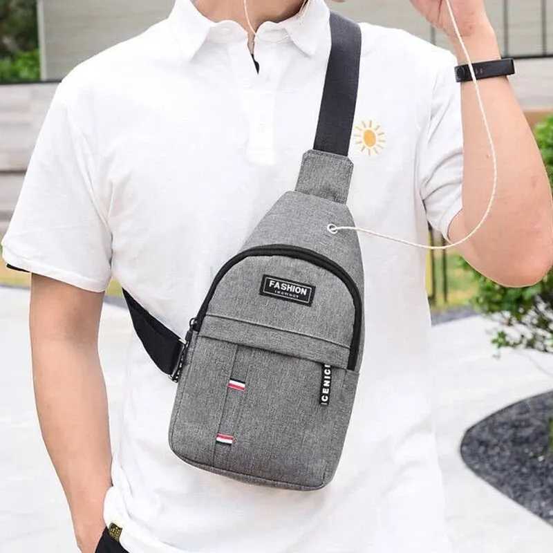Fashionable and Trendy Lightweight Single Minimalist Shoulder Crossbody Bag for Men with Large Capacity for Leisure and SportsXJ240720