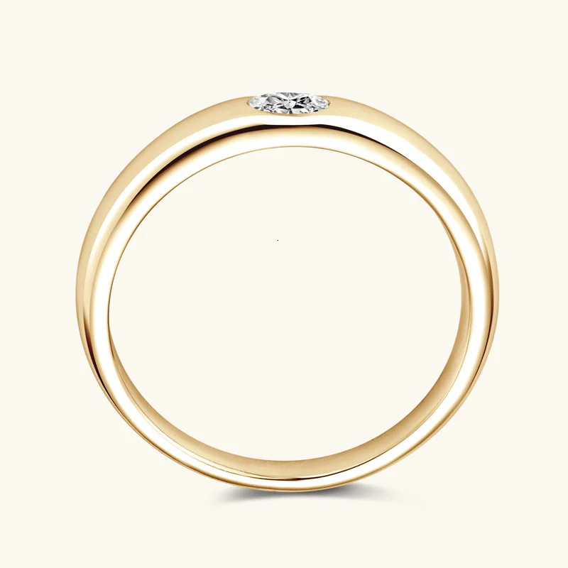 18k Gold Plated Womens Wedding Ring 925 Silver D Color Certified Mosonite Engagement Promise Band Princess Oval Jade Cut 240805