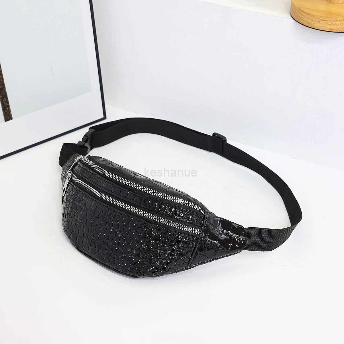 Crocodile Pattern Waist Bag Chest Bag Waterproof Highlight Fanny Pack Shoulder Messenger Bag Outdoor Sports Running Phone BagXJ240720