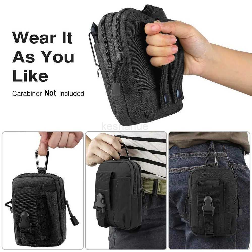 Cell Phone Holsters Tactical Universal Holster Molle Hip Waist Belt Bag Wallet Pouch Purse Phone Case with ZipperXJ240720