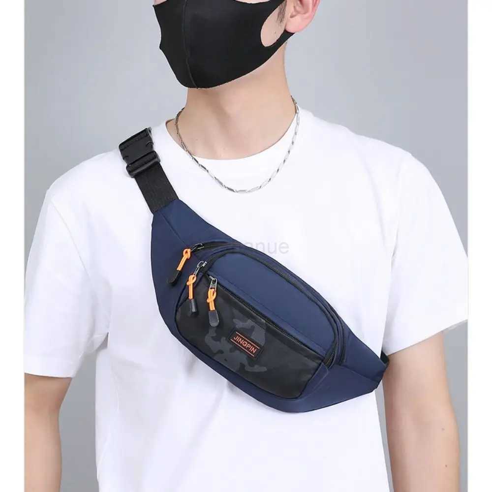 Casual Mens Chest Bag Handbag Lightweight Oxford Fabric Crossbody Shoulder Bag Stylish Mens Waist Packs Male Chest BagXJ240720
