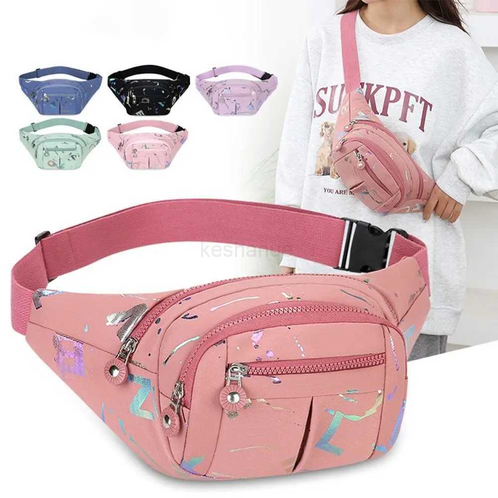 Hot Stamping Letters Waist Bags Multifuntional Waist Bags for Women Waterproof Oxford Casual Waist Packs Crossbody Chest BagsXJ240720