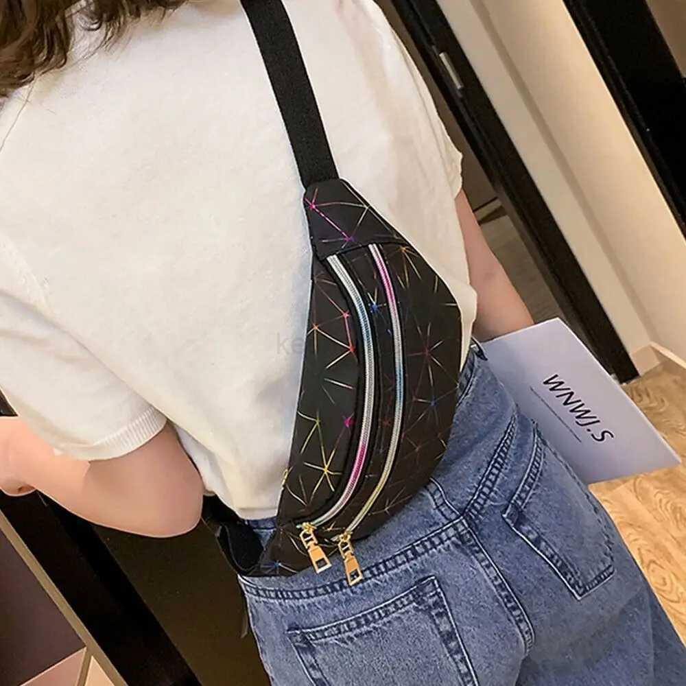 New Fashion Women Waist Packs Fanny Pack Pouch Hip Purse Satchel Laser Belt Bags Geometric Patterns WalletXJ240720