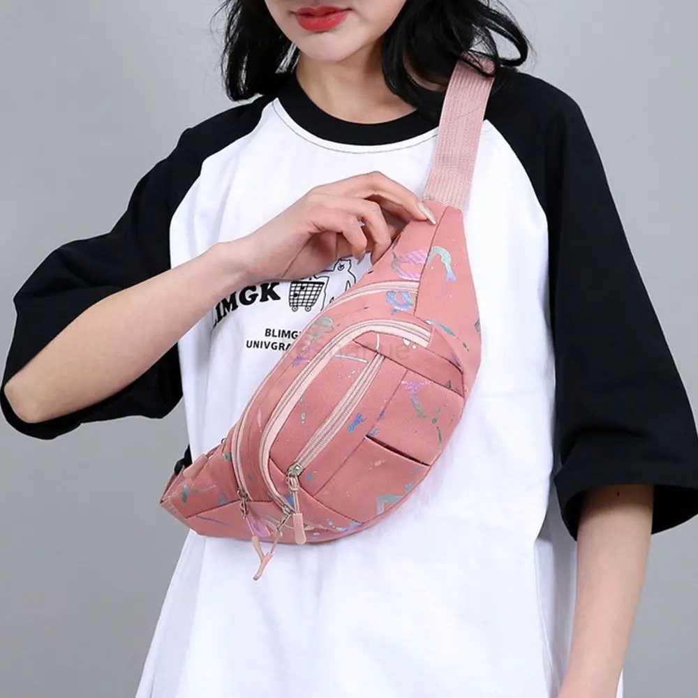 Fashion Hot Stamping Letters Outdoor Running Chest Bag Sport Waist Bags Multifunctional Women Waterproof Crossbody Shoulder BagsXJ240720