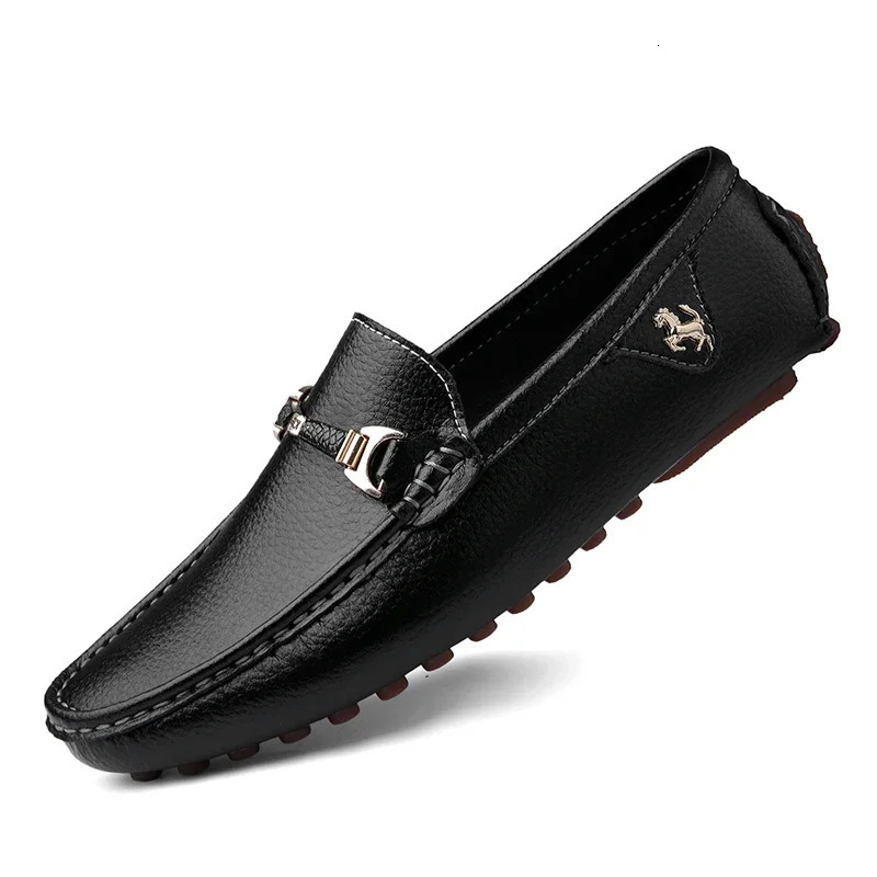 Mens Leather Shoes Drving Shoes Soft Comfortable Slip on Office Man Formal Shoes Wedding Party Casual Shoe Breath Lazy Loafers 240708