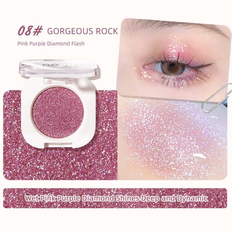 Diamond Silver Eyeshadow Lasting Waterproof Monochrome Shiny Eye Makeup Palette Shimmer Matte Grey Pink Brown Eye Shadow Cosmeti zxx240720