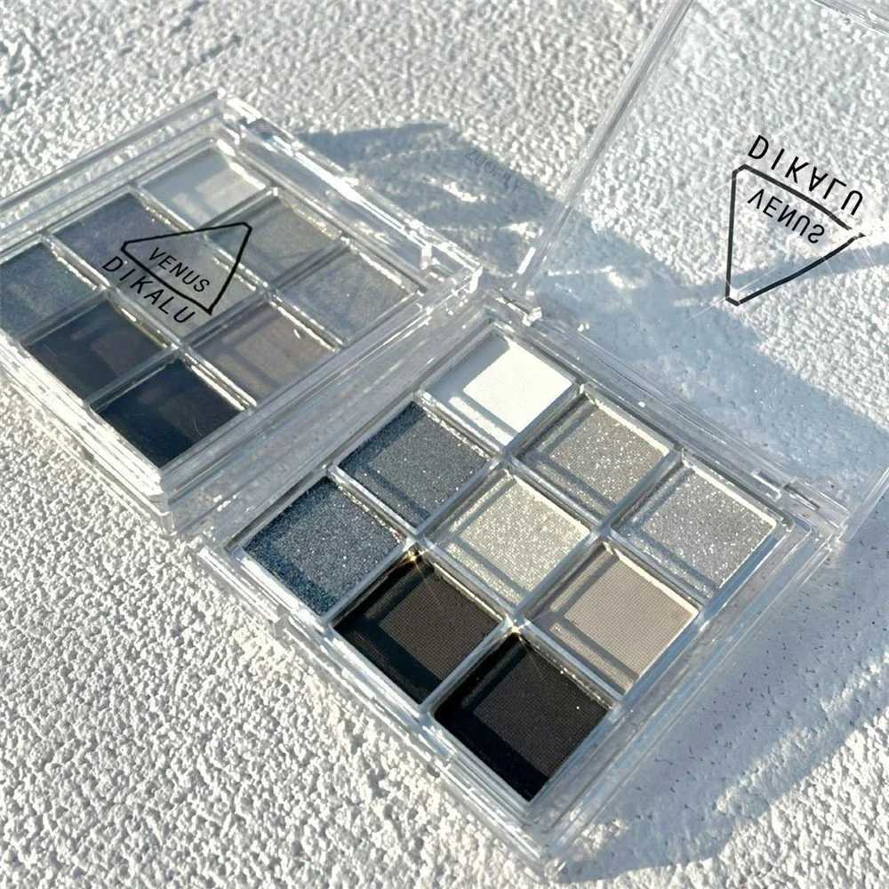 9 Colors Matte Dark Smoky Color Eyeshadow Silver Grey Pearlescent Glitter Festive Makeup Eye Shadow Palette Portable Cosmetic zxx240720