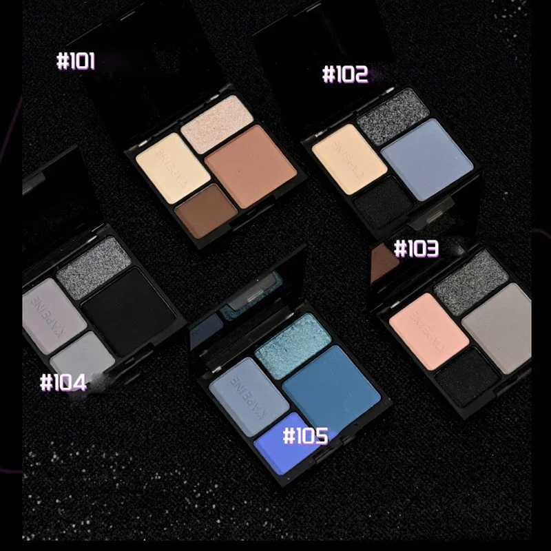 4-color cold tone eye shadow palette black smoke eye shadow matte flash shimmer paletteW240730