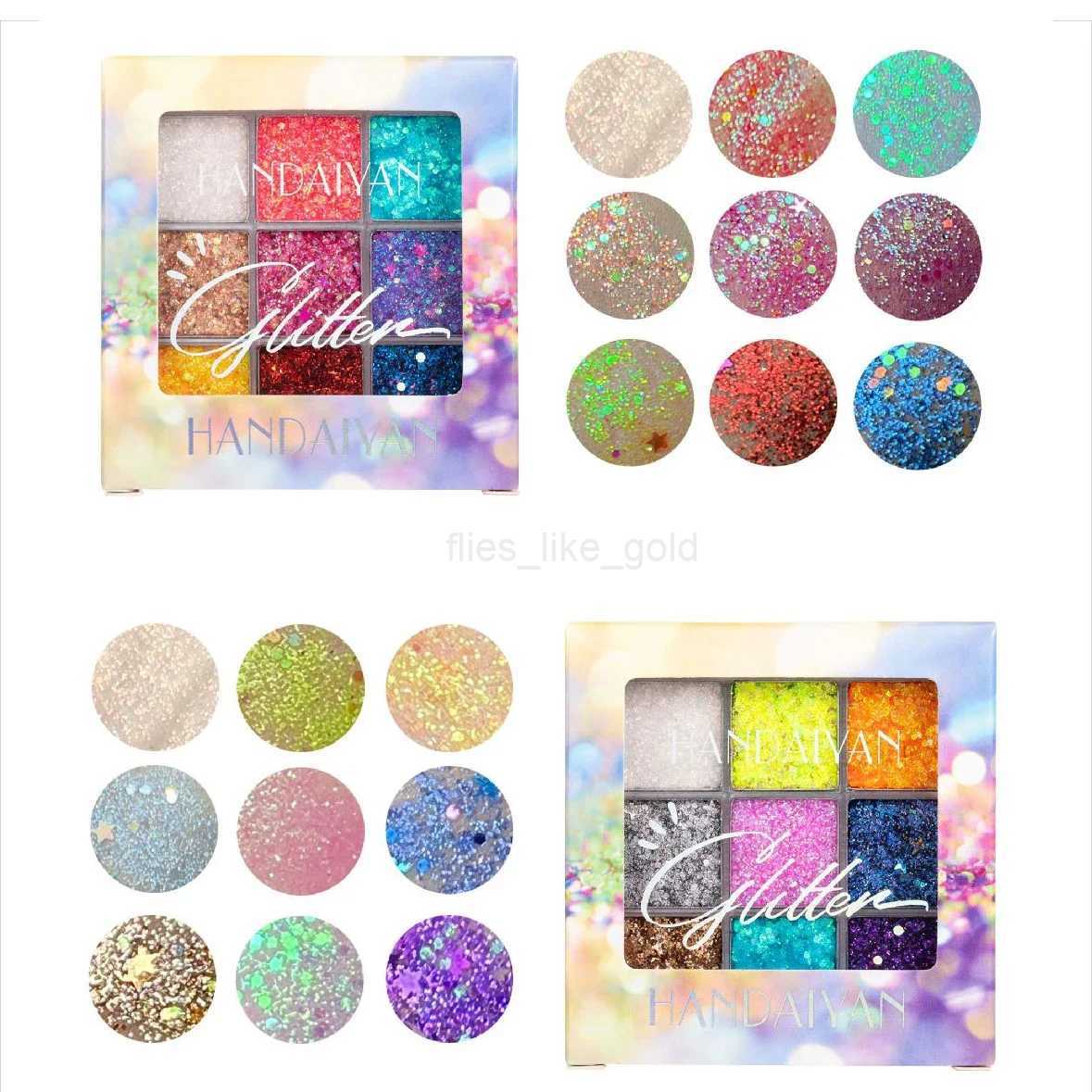Shiny eye shadow palette waterproof big sequin shimmer eye shadow gel shiny metal eye shadow pigment holiday makeupW240730