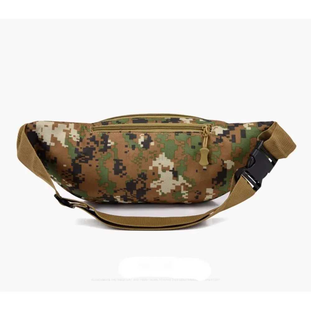 Large Capacity Camouflage Sling Bag Durable Waterproof Multi-layer Outdoor Waist Bag Nylon Fanny PackXJ240720