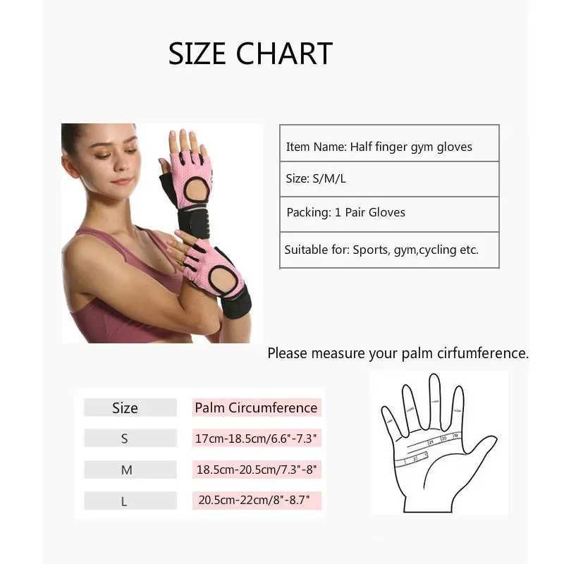 Sports Gloves Gym Sports Gloves Half Finger Weight Lifting Gloves with Wrist Support Belt Men Women Workout Exercise Fitness Training Glove z240720