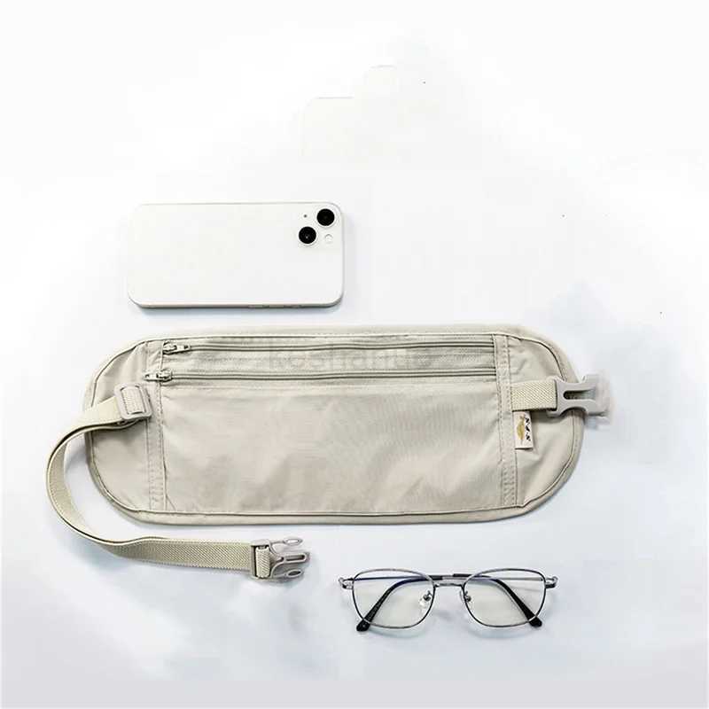 Waist Bag Anti-theft Travel Waist Packs Pouch Passport Money Belt Close Fitting Bag Hidden Security Wallet Invisible Chest PackXJ240720