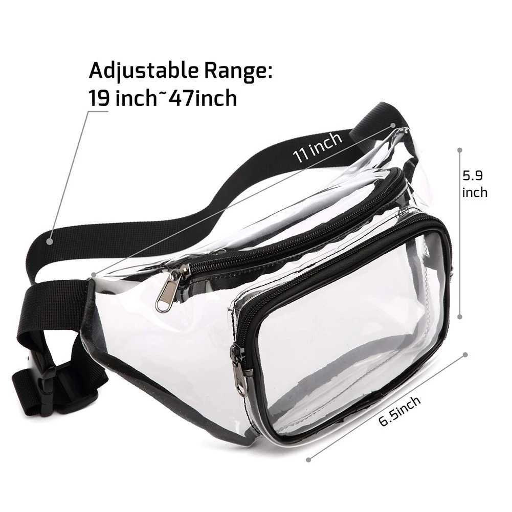 Clear Fanny Pack Stadium Approved Waist Packs for Women Men Waterproof Waist Bag Clear Purse Transparent Belt Bag for ConcertsXJ240720
