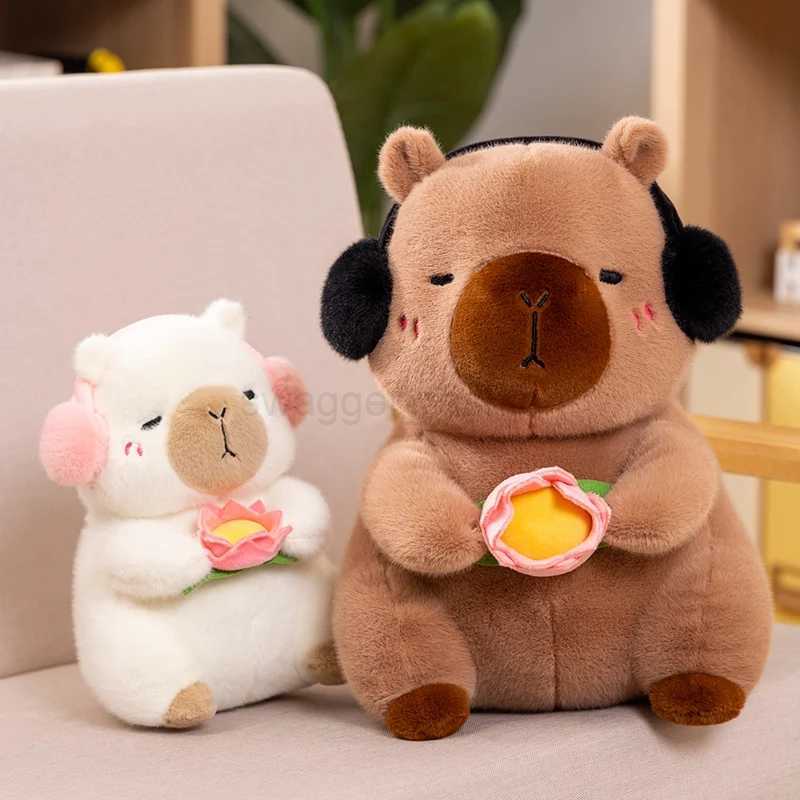 Hot Sale Kawaii Capybara Flower Plush Doll Simulation Stuffed Toy Animals Super Soft Funny Boys Girls Birthday Gifts Home DecorB270720