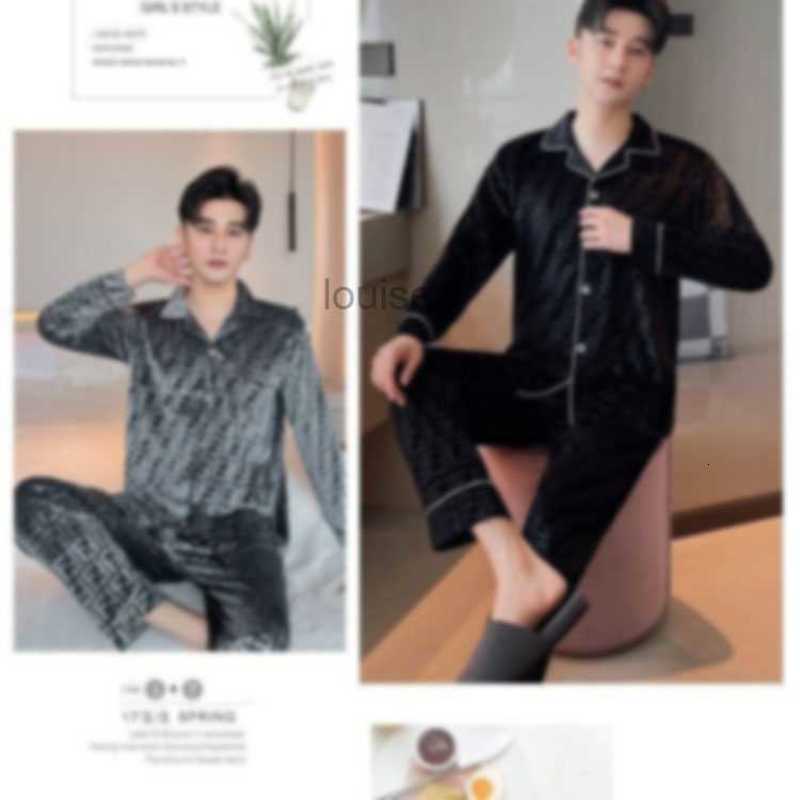 Women's Sleepwear Designer Brand Couple's Made of Gold Veet for Men and Women with a Weight Increase 220 Pounds Suitable Wearing Long Sleeve
