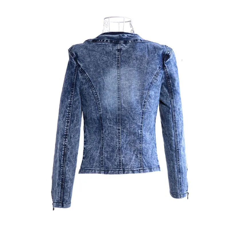 Elegant Diamonds Denim Jackets Women Vintage Jeans Jacket Ladies Spring Autumn outerwear Slim Casual Denim Coats 240717