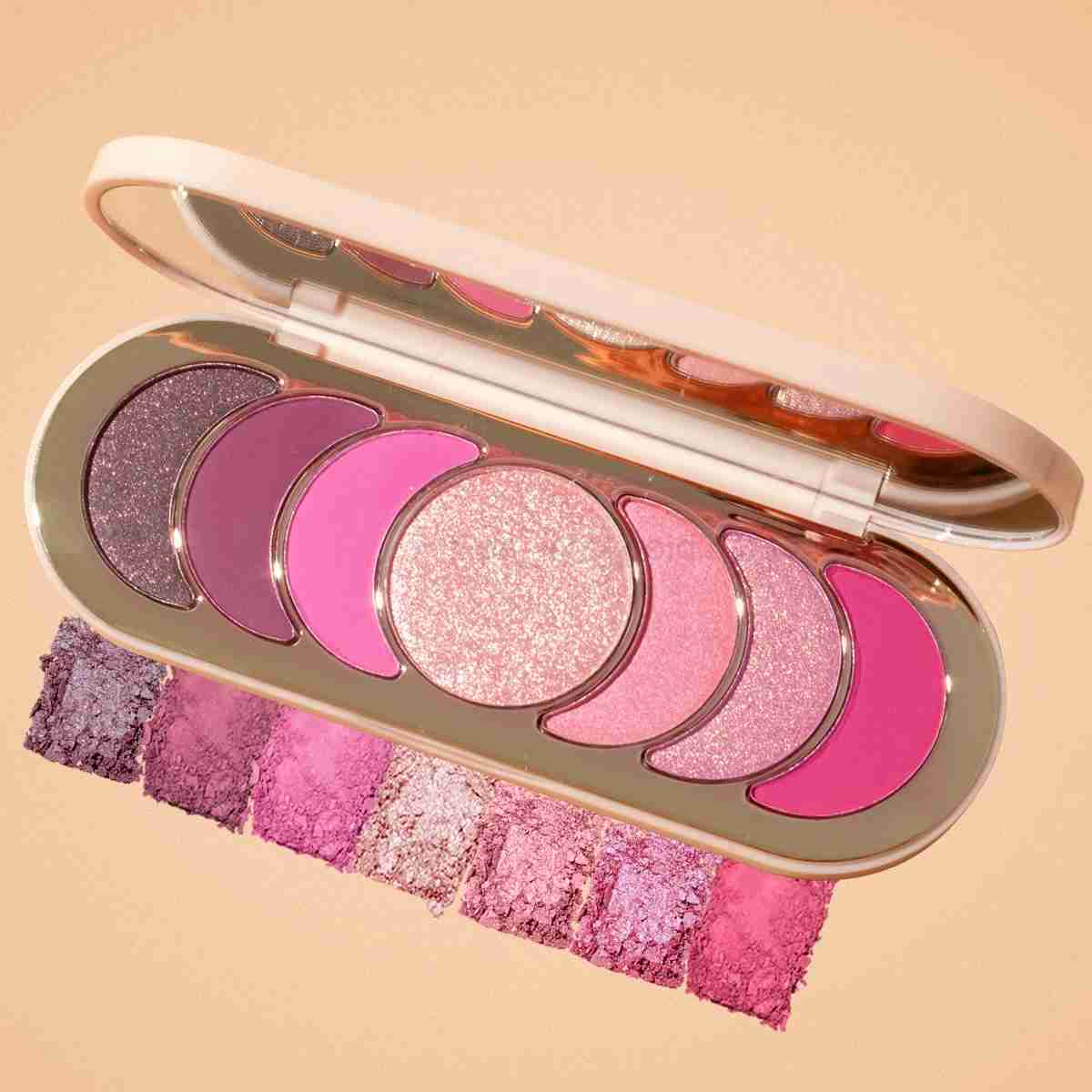 Super luxury talc free pink romantic eye shadow holiday charm amazing shimmer eye shadow palette high-quality makeup manufacturerW240730