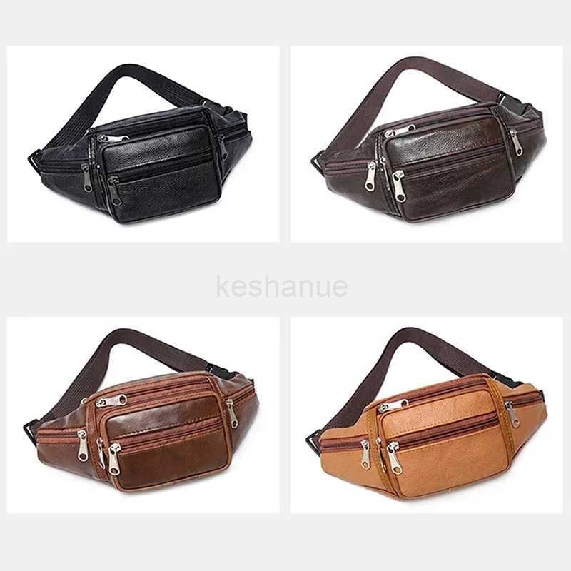 PU Leather Bag Waist Belt Male Artificial Fanny Pack Fashion Luxury Small Shoulder Bags For MenXJ240720