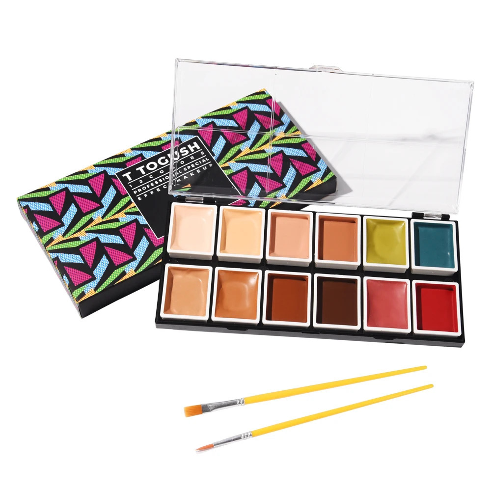 OPHIR Special Effect Makeup Paint Set Alcohol Activated Makeup Palette for Special Effects Artist Halloween Cosplay Makeup RT015 240712