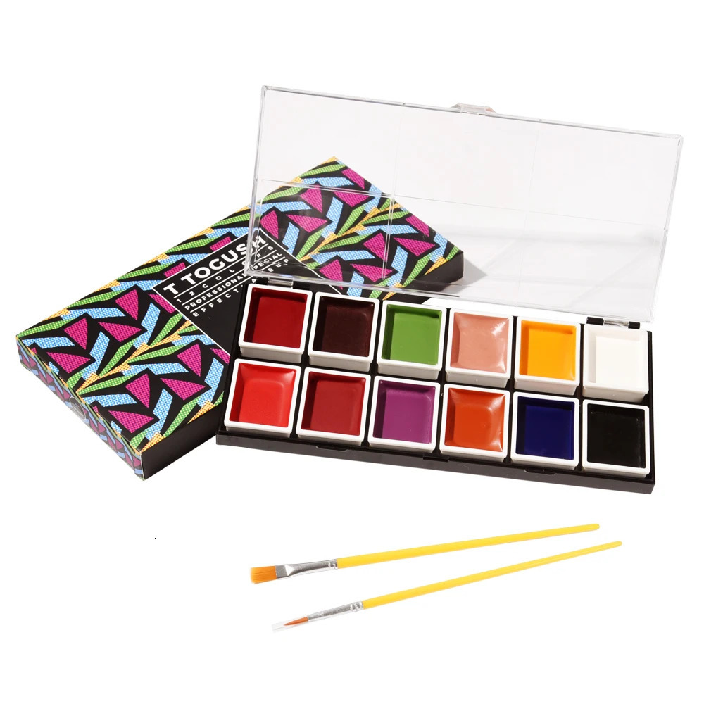 OPHIR Special Effect Makeup Paint Set Alcohol Activated Makeup Palette for Special Effects Artist Halloween Cosplay Makeup RT015 240712