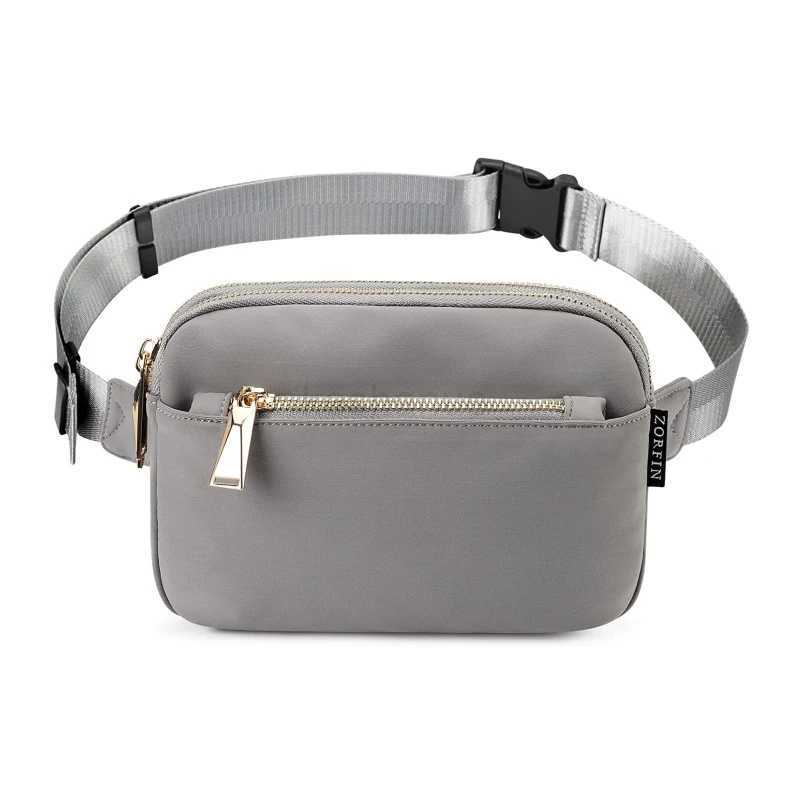 Fanny Pack Womens Waist Bag Fashion Belt Bags Women Waist Pack Dual Zipper Waterproof Crossbody Bag Ladies Bum Hip BagXJ240720