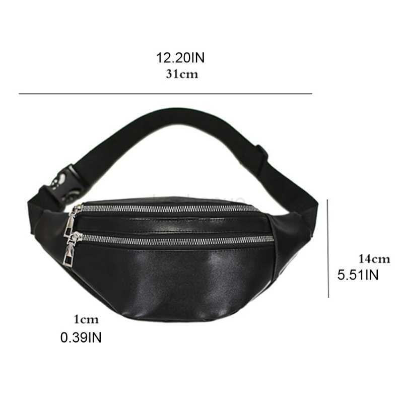 Fanny Packs Waist Pack Bag with Zipper Pockets Adjustable Belt PU Leather for Men Women Fashion TravelXJ240720