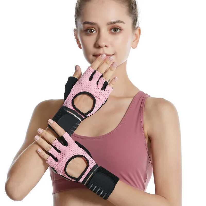 Sports Gloves Gym Sports Gloves Half Finger Weight Lifting Gloves with Wrist Support Belt Men Women Workout Exercise Fitness Training Glove z240720