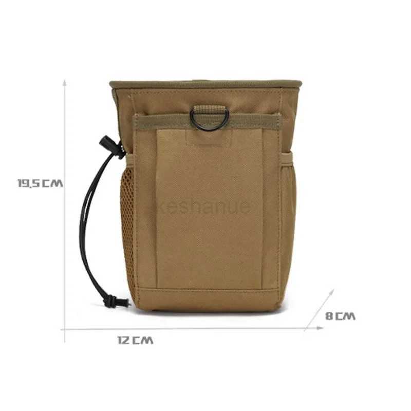 600D Nylon Portable Recycling Bag Outdoor Molle Pouch Military Backpack Hanging Bag Waist Sports Hunting Tactical BagXJ240720