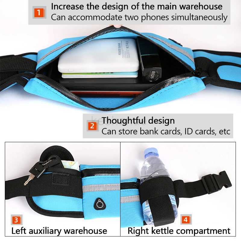 Running Waist Bag Men Belt Bag Phone Gym Bag Water Hydration Backpack Running Accessories Sports Fanny Pack Gym SportsBagsXJ240720