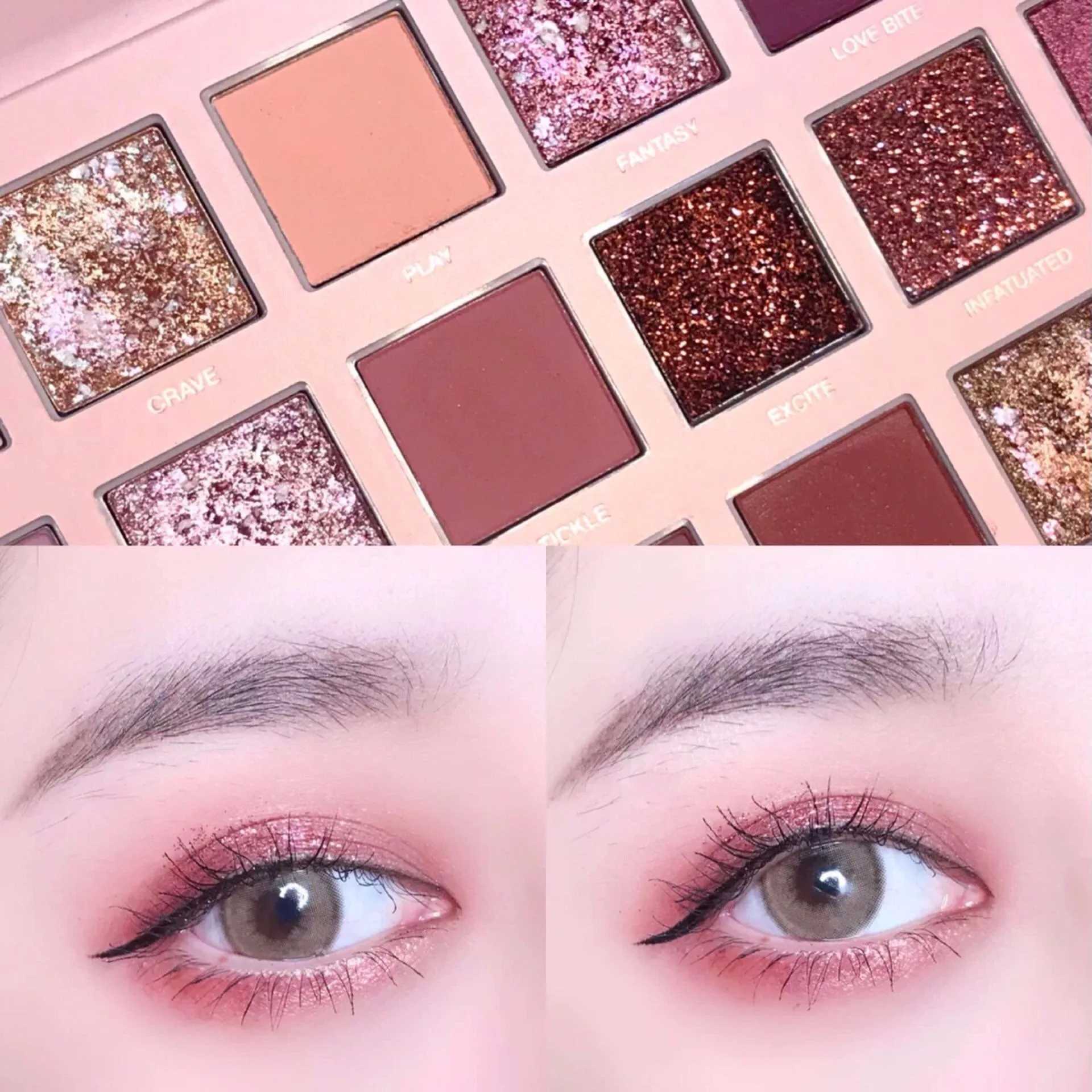 18 Colors Desert Rose Palette With Makeup Mirror Pearlescent Matte Glitter Shimmer Pigment Nude Longlasting Eye Shadow Wholesale zxx240720