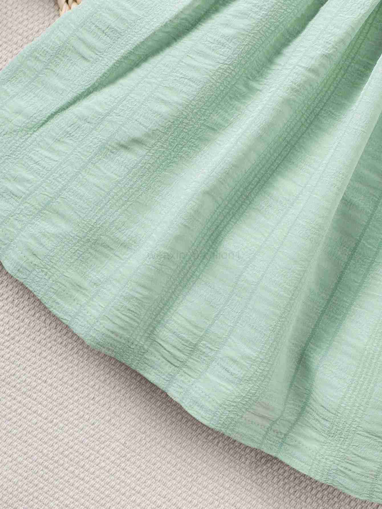 Summer Child Girls Princess Dress Ruffle Solid Color Fly Sleeve Sling Dress Fresh Pastoral Party Clothes For Kids Girl 4-7 YearsXJ240720