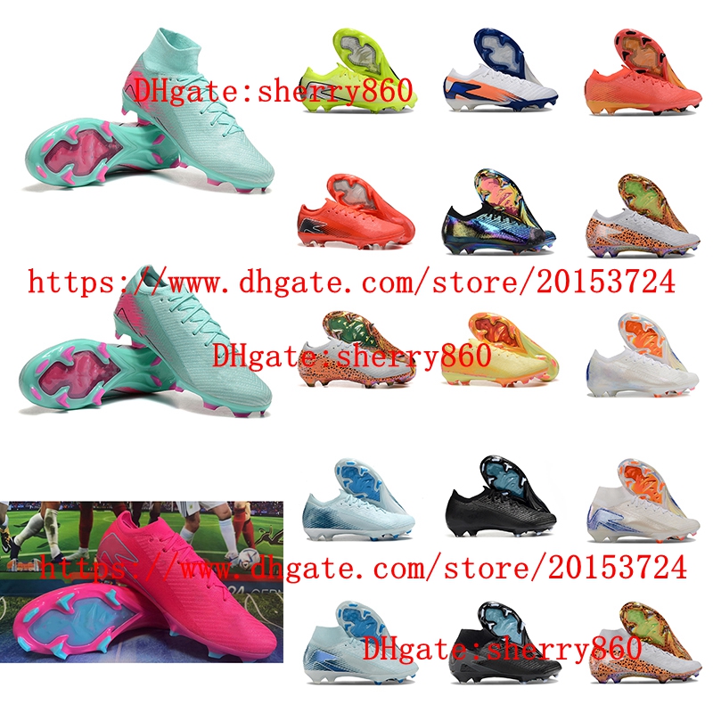 Soccer shoes 16 XV Elite FG BOOTS cleats turf Mens Football Boots Leather Trainers sports blue