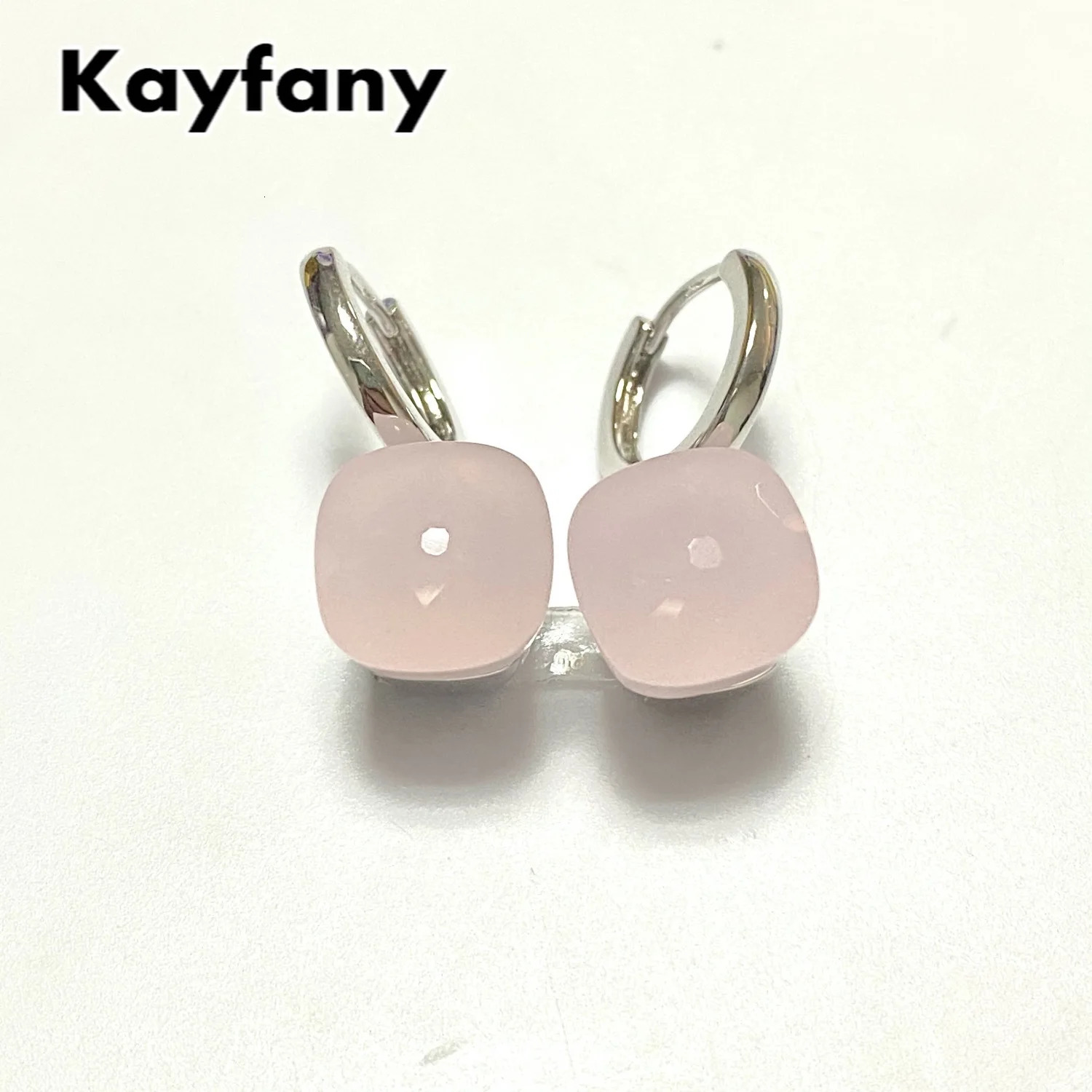 Womens Candy Earrings 28 Color Crystal Earrings Silver Plated Sweet Candy Style Earrings Fashion Jewelry 240710