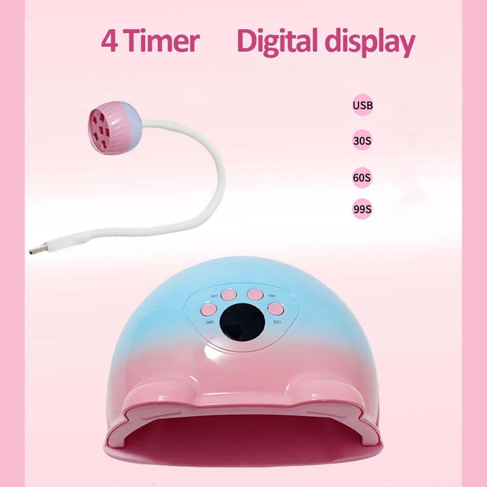 ANGNYA 2 in 1 Nail Lamp Motion Sensing Nail Dryer for Curing Gel Nail Polish 486 UV LED Lamp Professional Manicure Salon Tool 240719