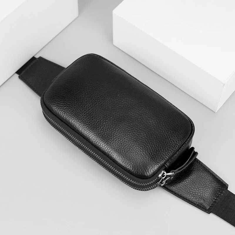 Leather Waist Pack Fanny Bag for Men Women Outdoor Travel Sports Running Walking Hiking Slim Cell Phone Purse Waist Wallet PouchXJ240720