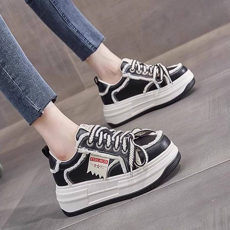 Shoes Ddmysports Women Clunky Eel Increase Eight Versatile Soft Casual Style Black Free Shipping Outdoor