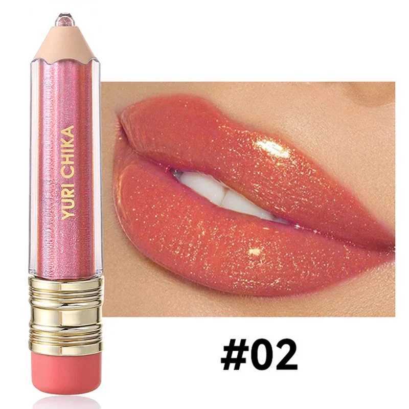 Amusing Pencil Shaped Lipstick Moisturizing Shimmer Lipgloss Sexy Lip Makeup Glitter Lipgloss Long Lasting Liquid Lipstick NEWXJ241205
