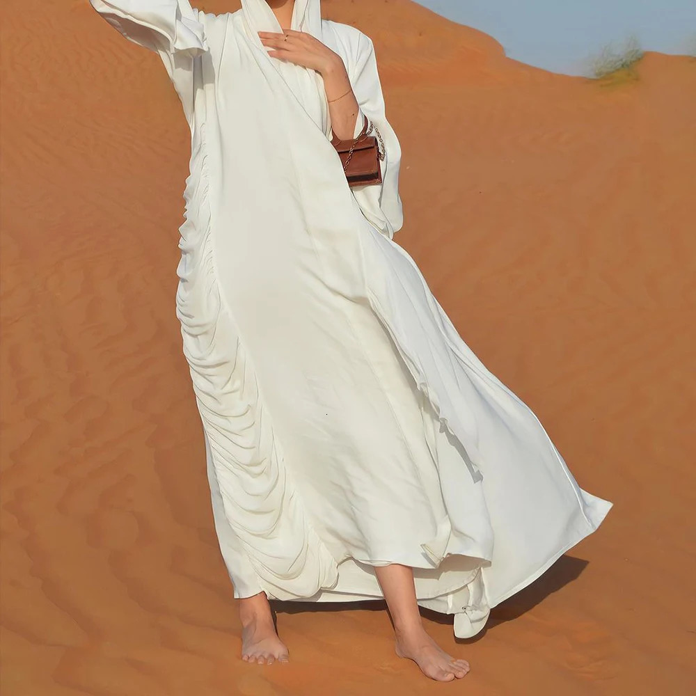 Ramadan Eid Mubarak Kaftan Open Abaya Dubai Kimono Turkey Islam Pakistan Muslim Dress For Women Robe Longue Arabe Djellaba Femme 240712