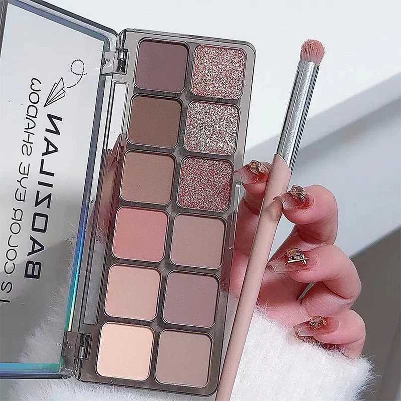12color Eye Shadow Palette For Swollen Eyelids Matte Pearlescent eyeshadow pallete Long-lasting Natural Brightening Eyes Makeup zxx240720