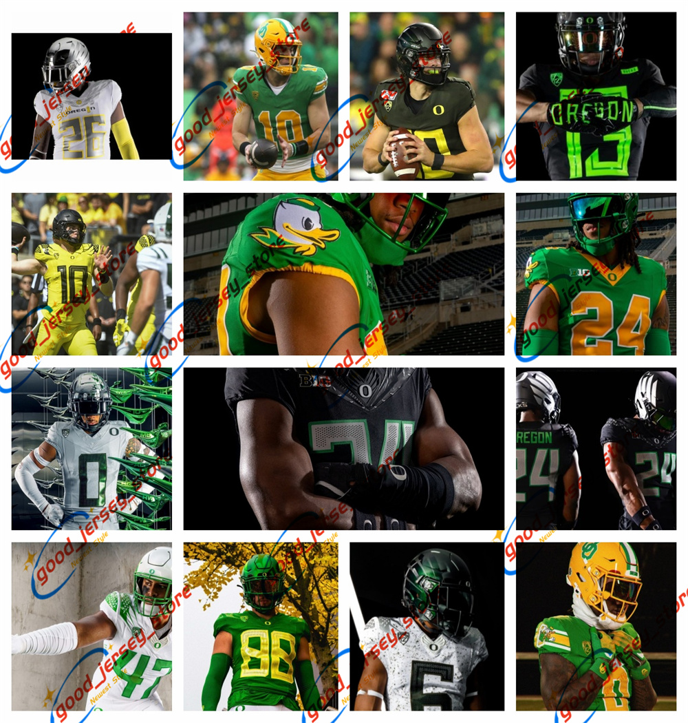 Oregon Ducks Football Jersey NCAA College Bo Nix Bucky Irving James Troy Franklin Gary Bryant Jr. Tez Johnson Jeffrey Bassa Marcus Mariota Herbert Dante Dowdell 2024